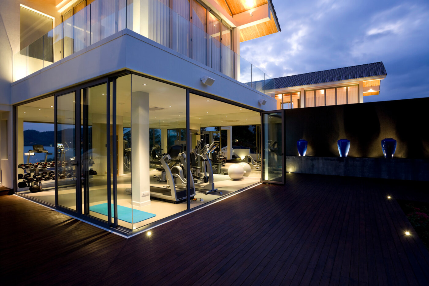 A completed clubhouse and recreation facility