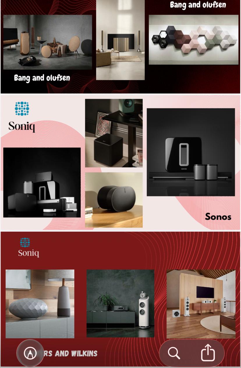 Bang & Olufsen, Soniq, Sonos and Bowers & Wilkins speaker ranges