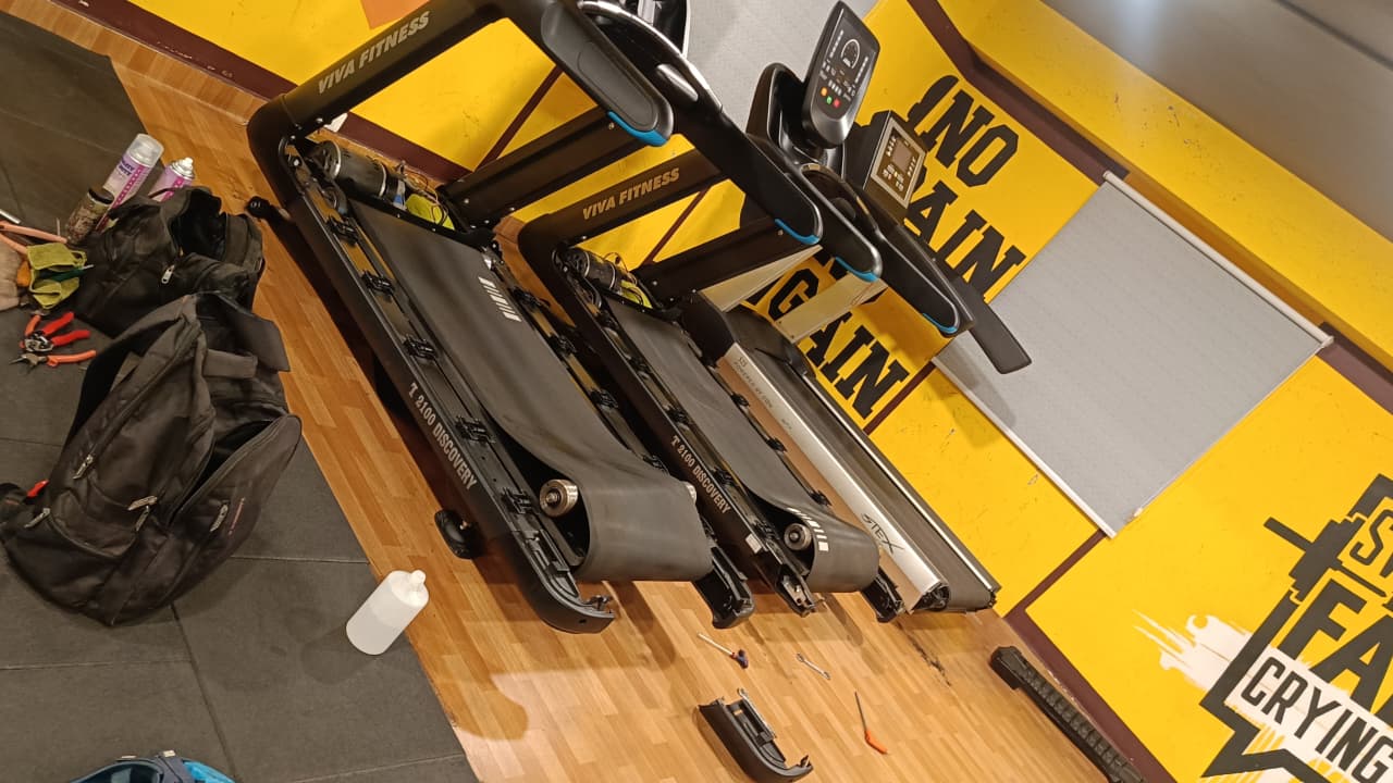 Cardio gym fit-out with treadmills at Youth Club, Bhimavaram